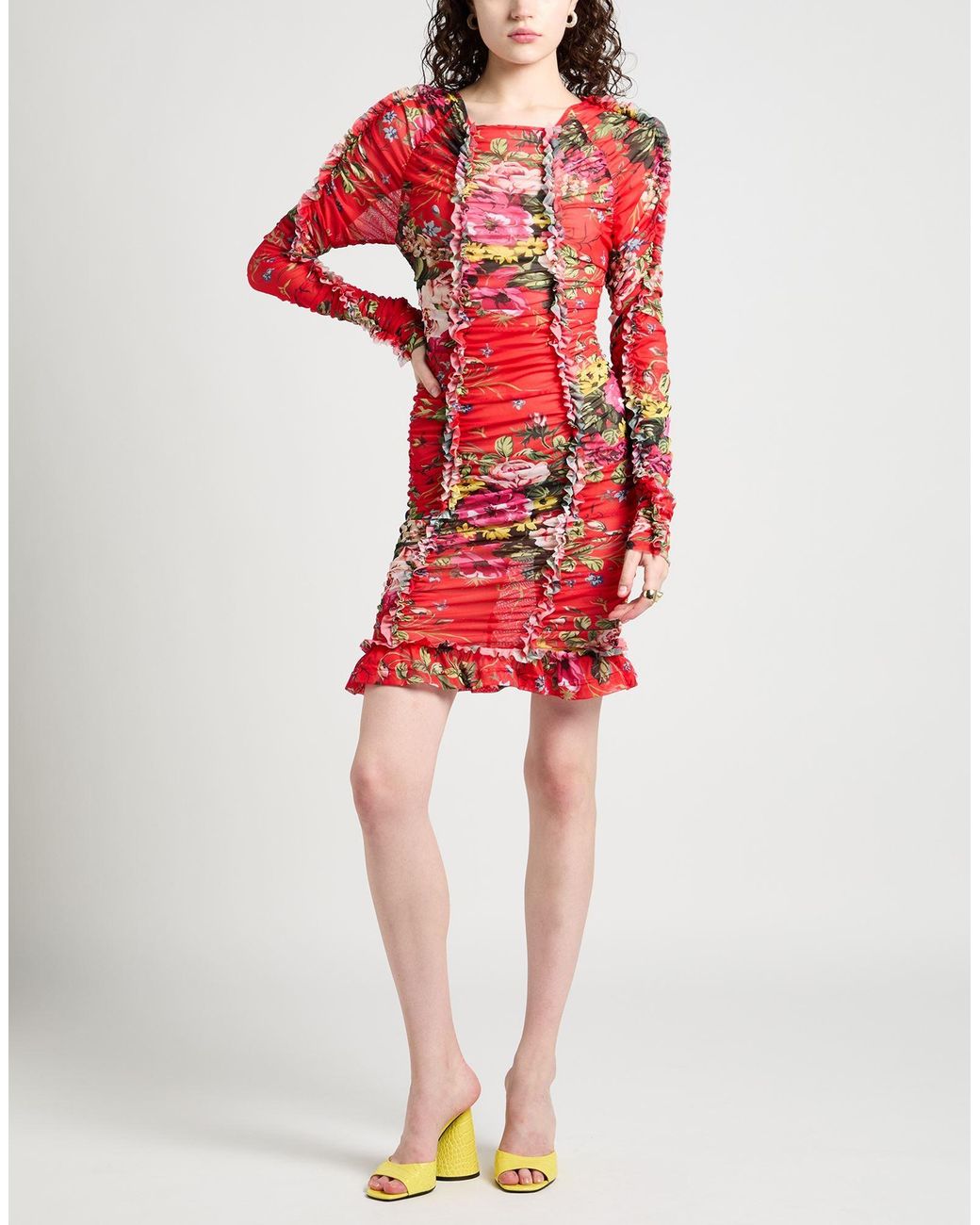 Molly Goddard Red Mini Dress Polyester
