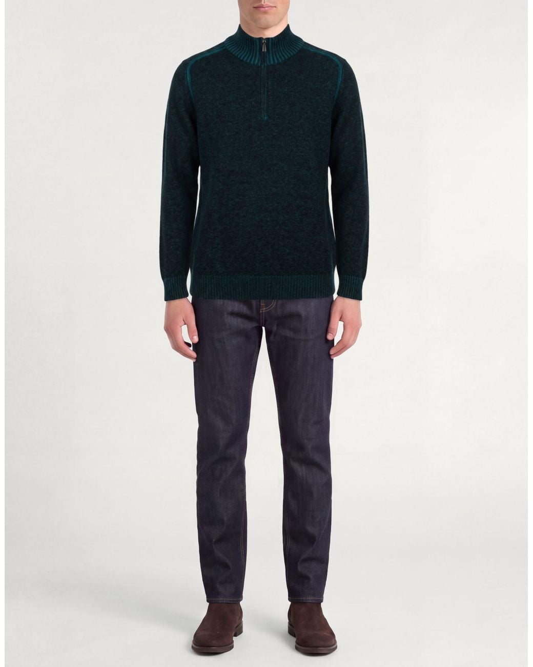 Pullover Moorer de hombre de color Blue
