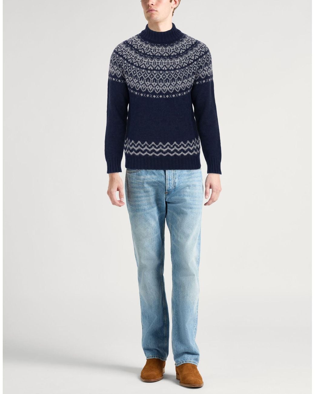 Drumohr Blue Midnight Turtleneck Cashmere for men