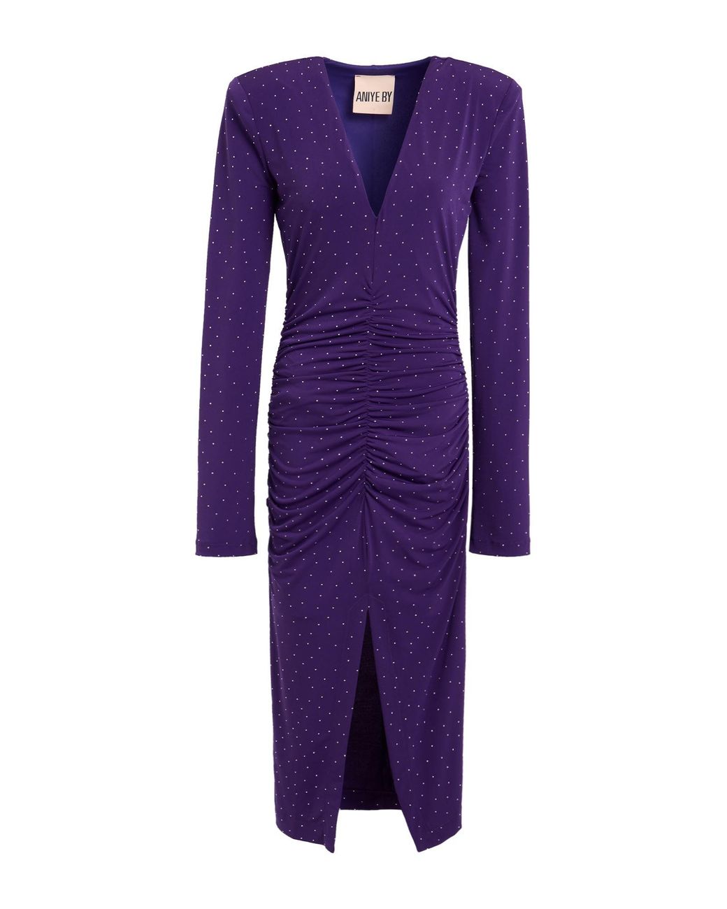 Aniye By Purple Midi Dress Polyester, Elastane