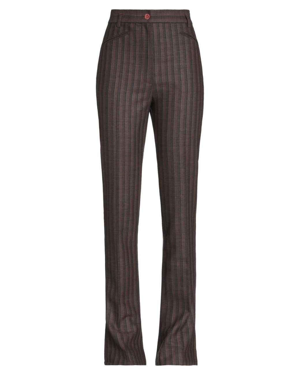 Acne Gray Pants Wool, Cotton