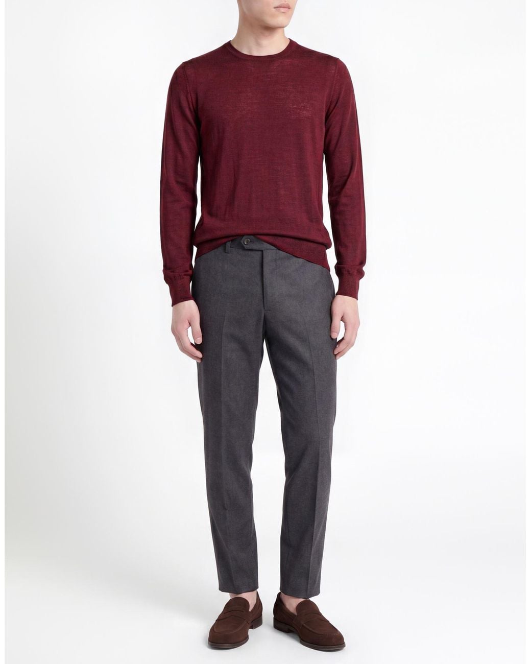 Gran Sasso Red Sweater Virgin Wool for men