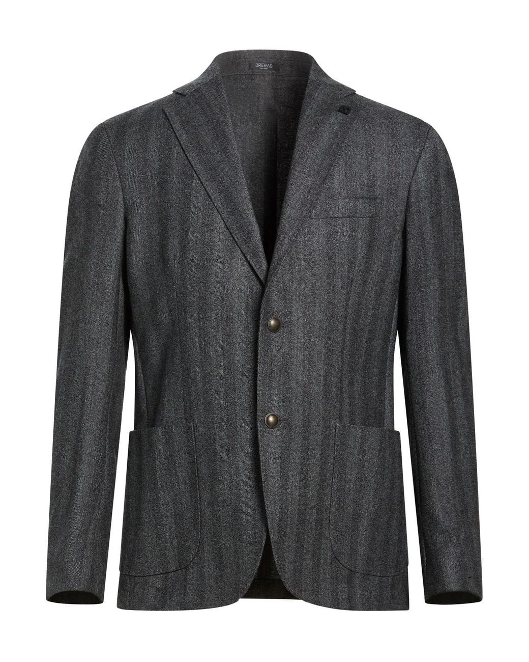 BRERAS Milano Black Charcoal Blazer Virgin Wool for men