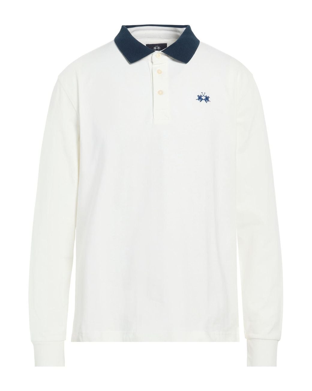 La Martina White Polo Shirt Cotton for men