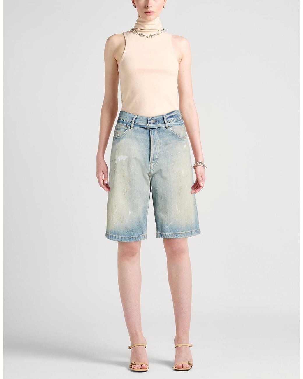 Acne Blue Denim Shorts