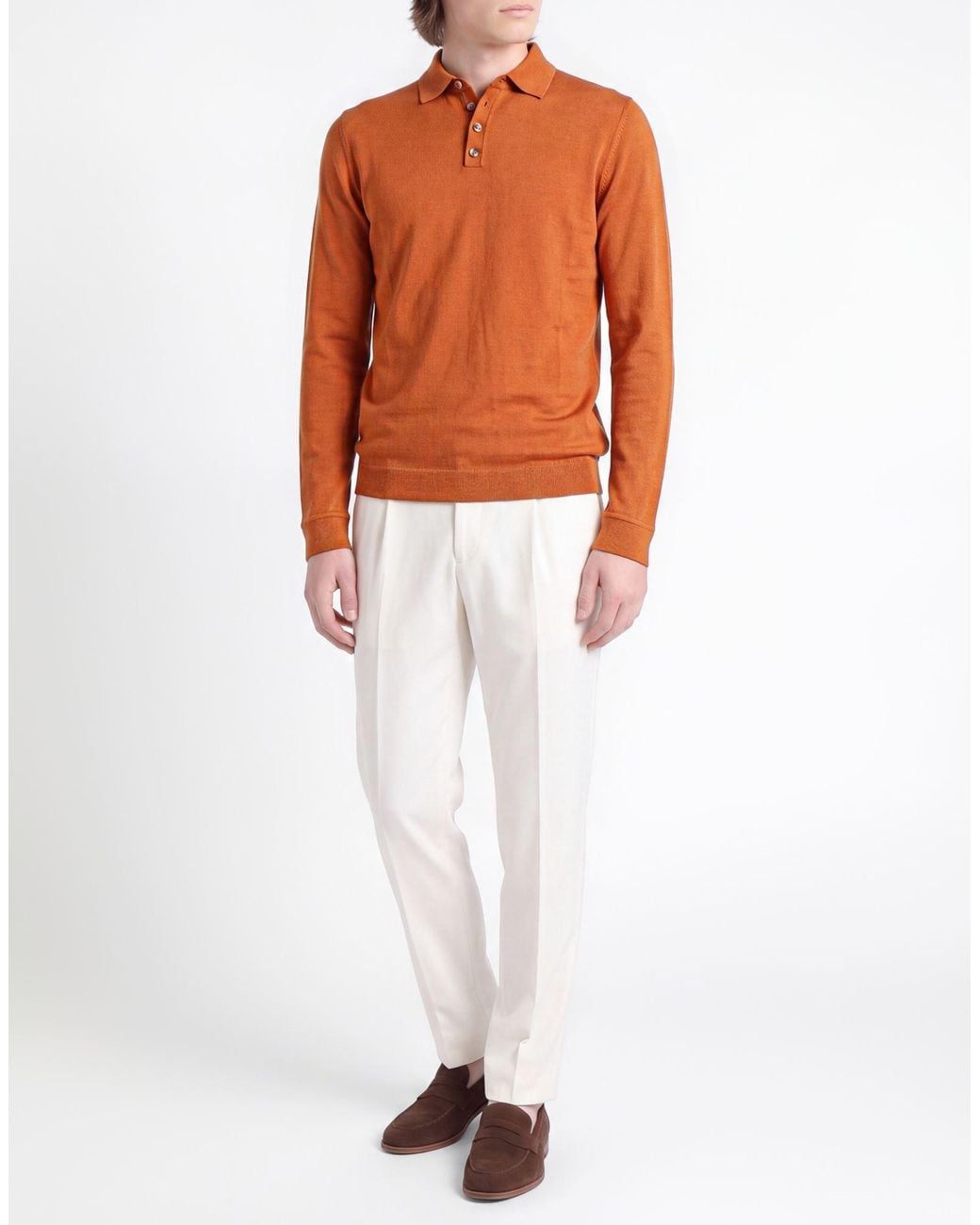 Alpha Studio Orange Sweaters for men