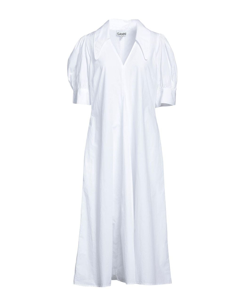Ganni White Midi Dress