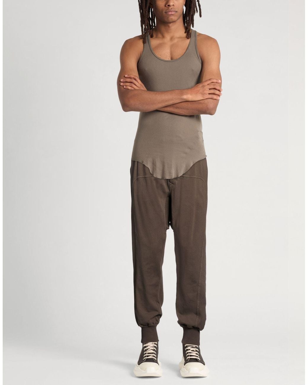 Rick Owens Brown Pants Cotton for men