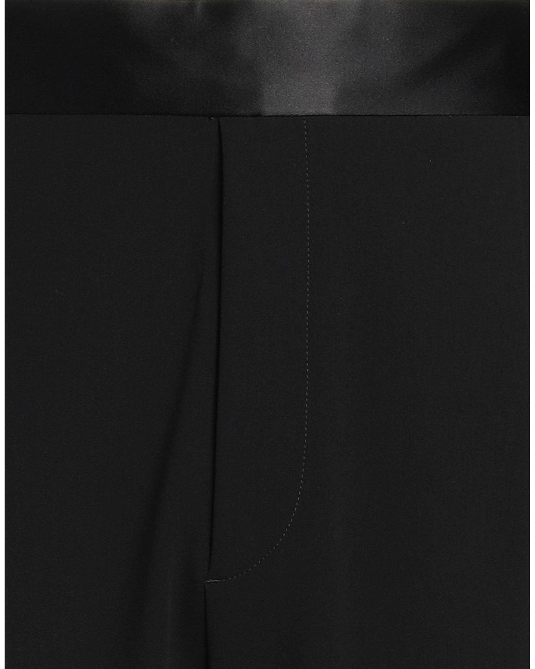 Giorgio Armani Black Pants Virgin Wool, Elastane, Silk for men