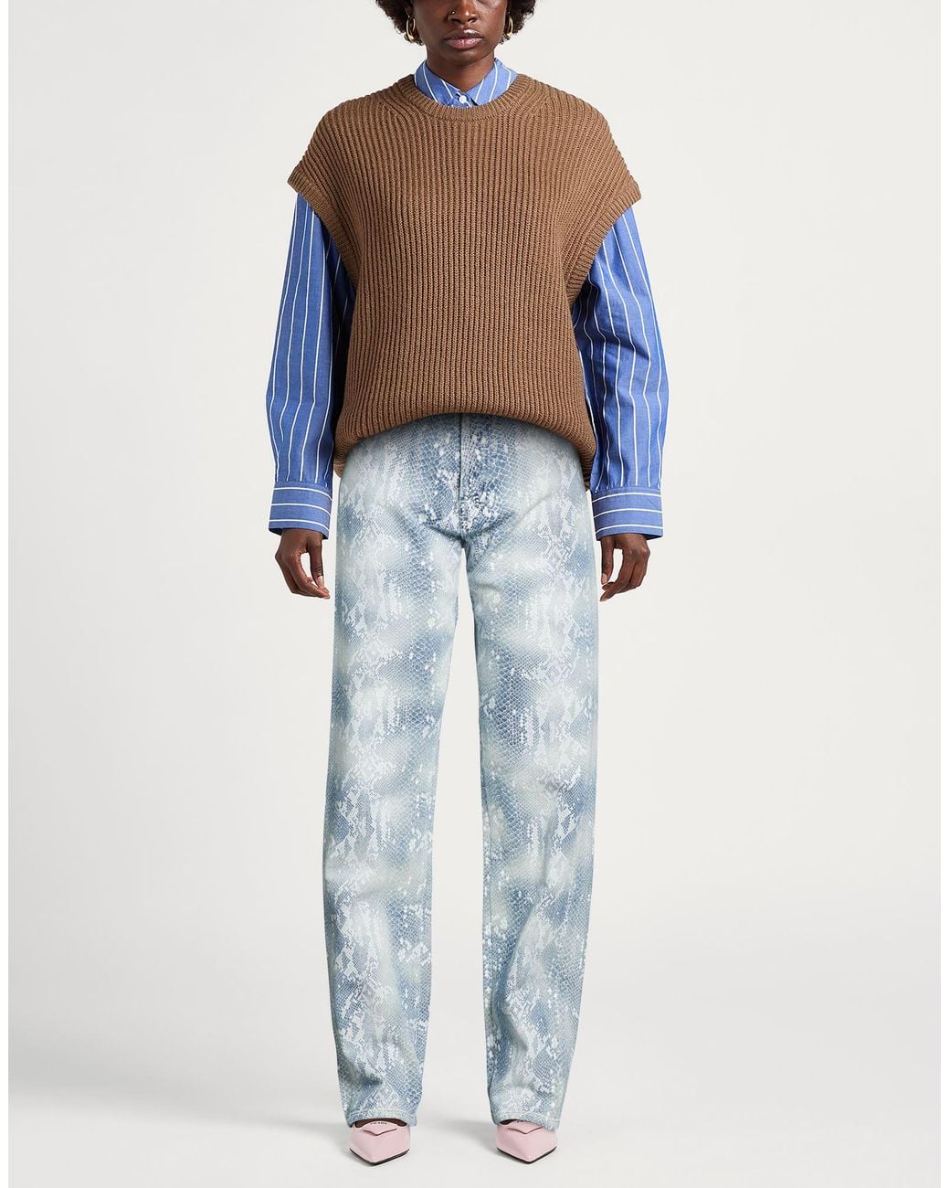 7 For All Mankind Blue Jeans Cotton, Elastane