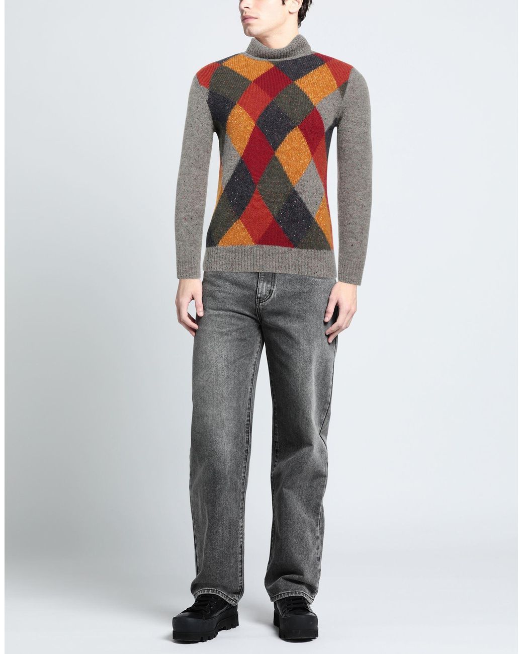 Zanone Gray Turtleneck for men