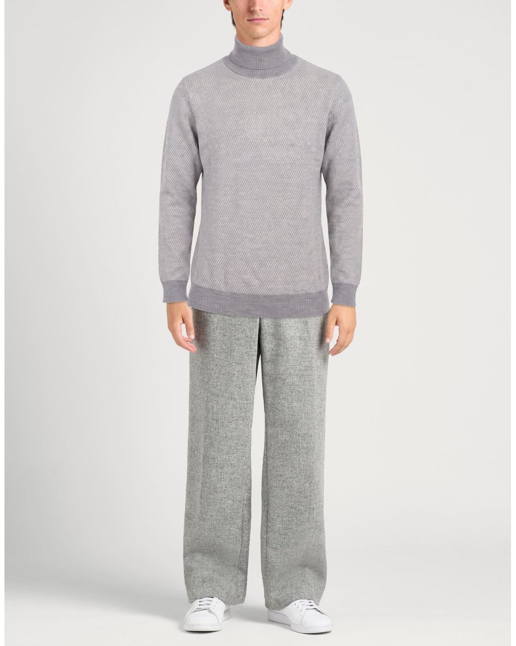 Manuel Ritz Gray Turtleneck for men