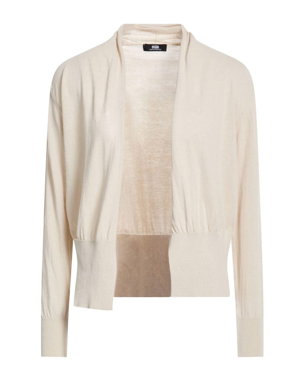 Alpha Studio White Strickjacke