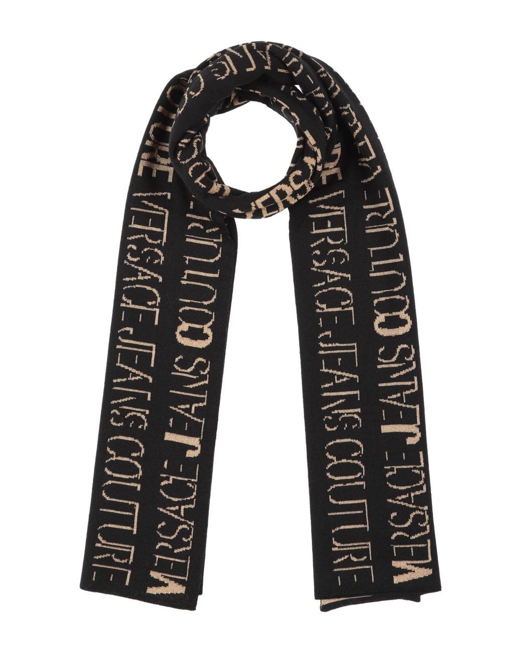 Versace Jeans Couture Black Scarf Acrylic, Wool, Viscose, Polyamide, Metallic Fiber