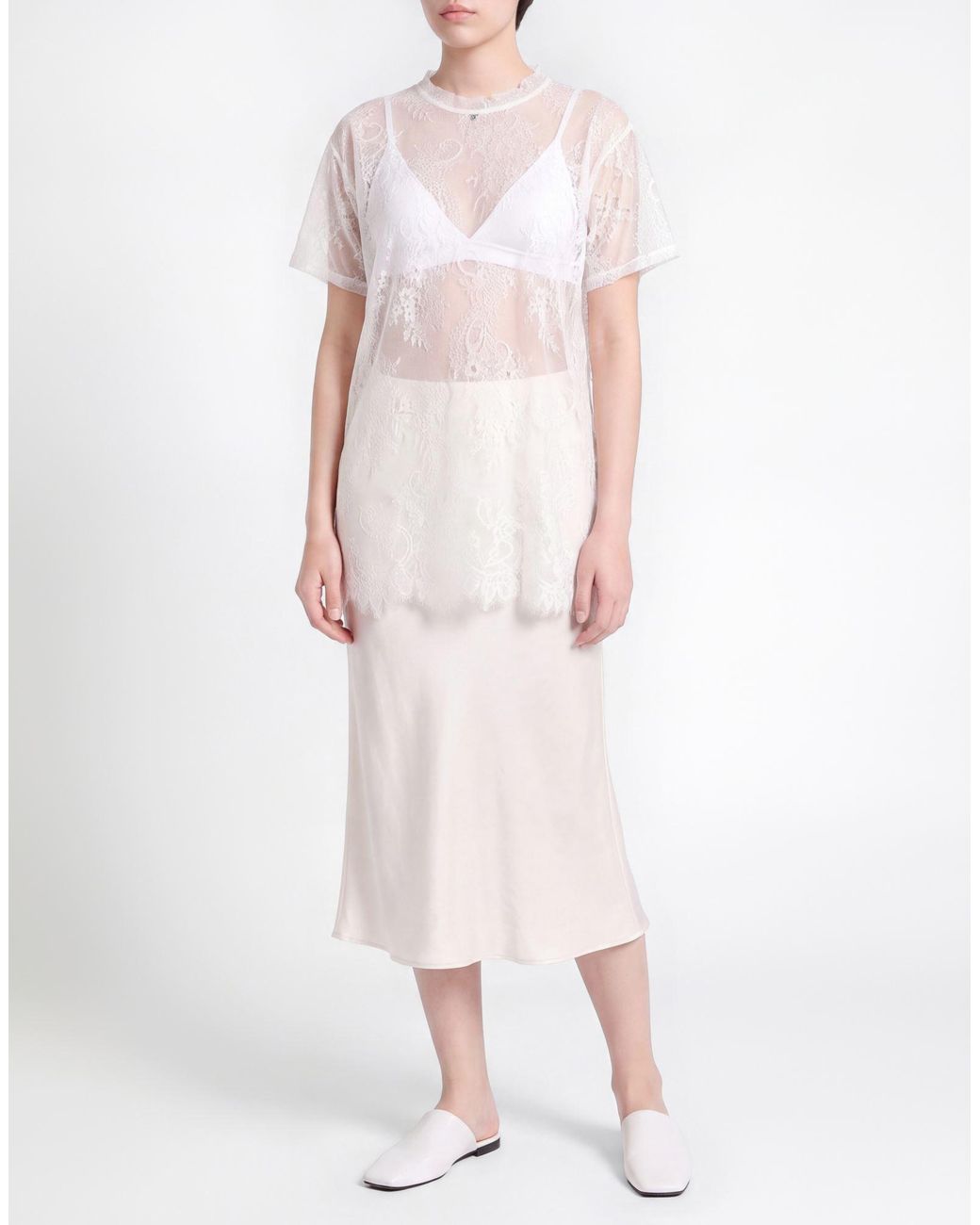 Pink Memories White Top Polyamide