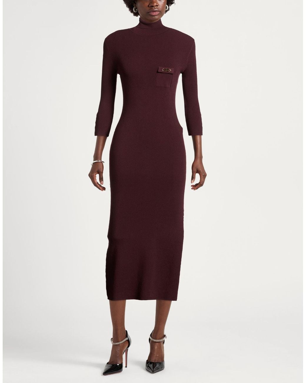 Elisabetta Franchi Purple Midi Dresses