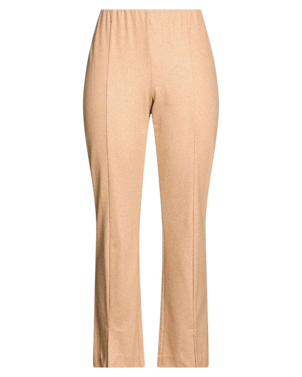 Liviana Conti Natural Camel Pants Cashmere, Polyamide