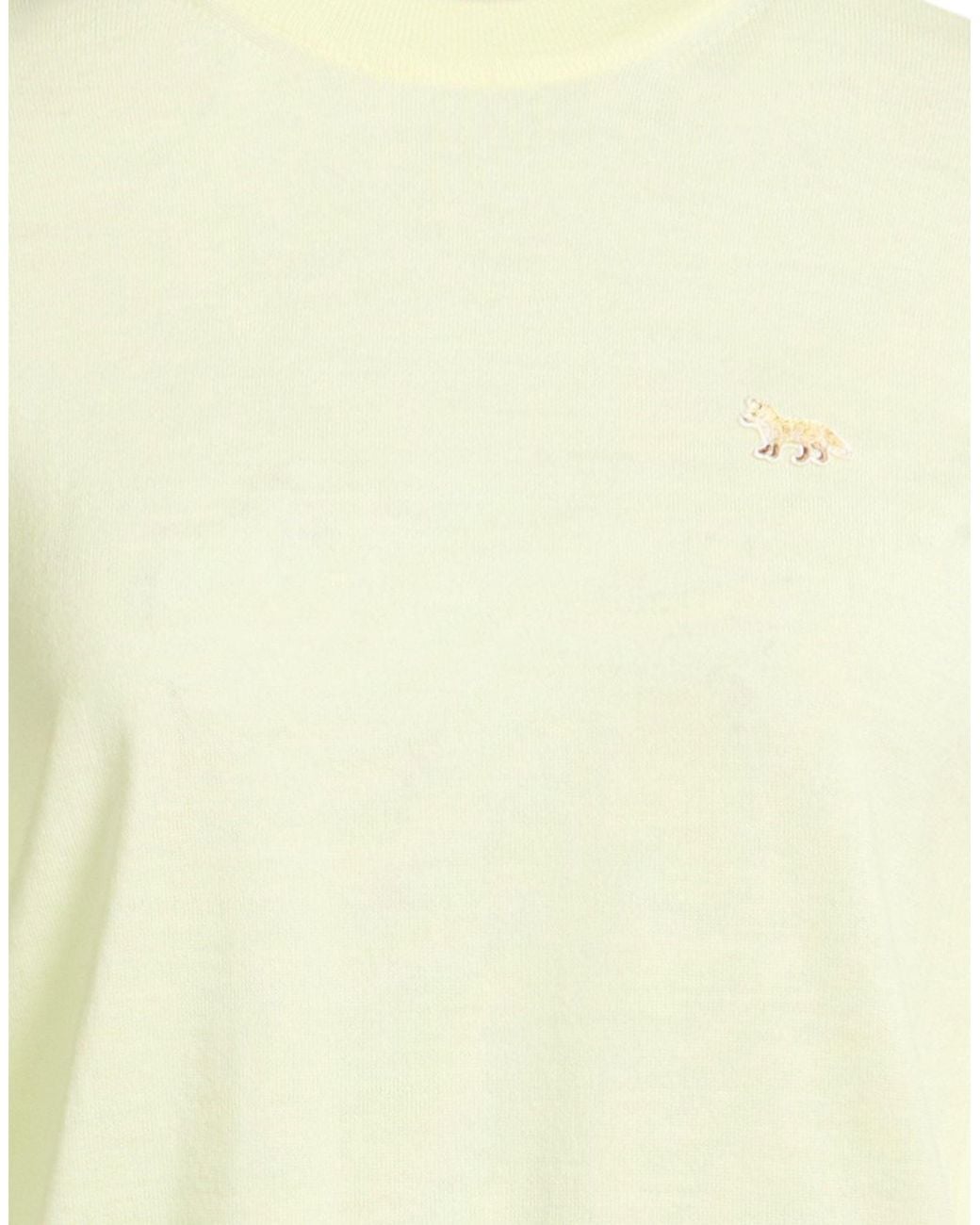 Maison Kitsuné Yellow Sweater Wool