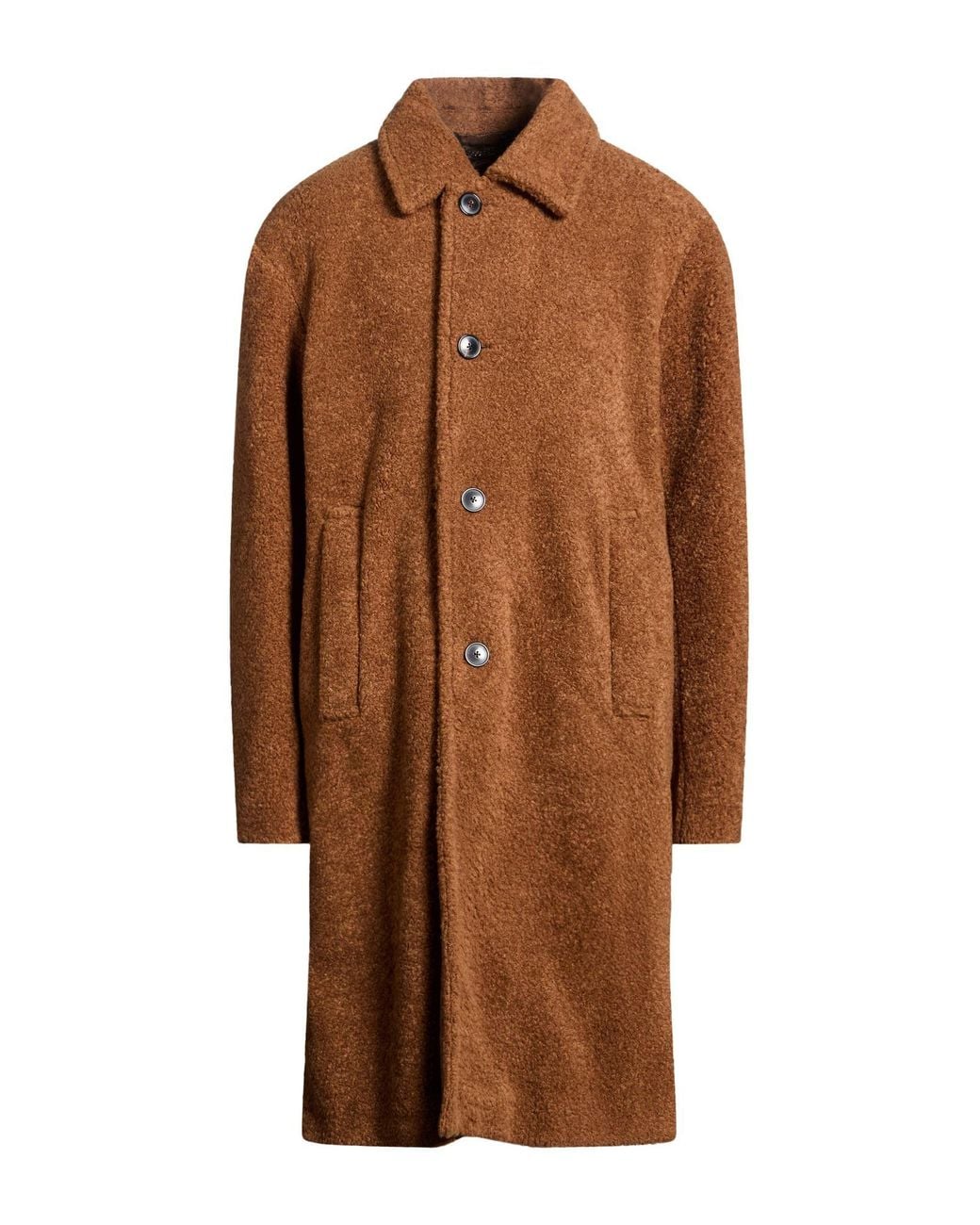 Dries Van Noten Brown Camel Coat Acrylic, Polyester, Wool for men