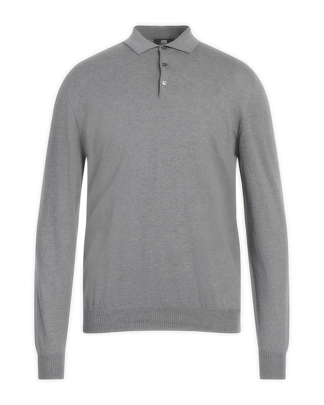 Alpha Studio Gray Sweater Cotton, Cashmere for men