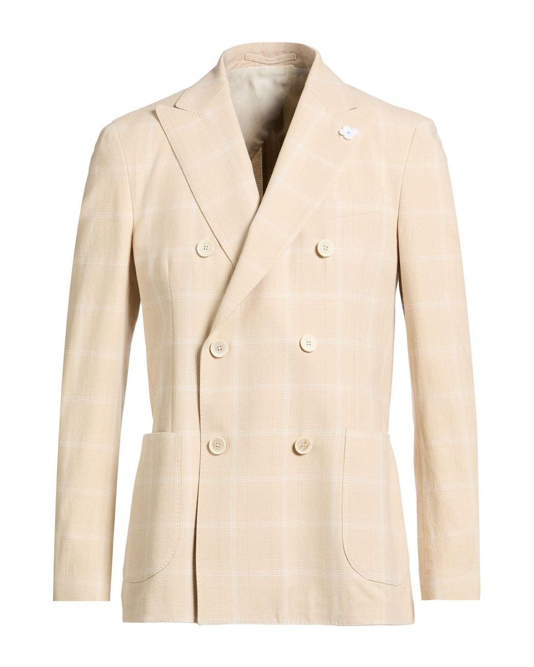 Lardini Natural Blazer Viscose, Cotton for men