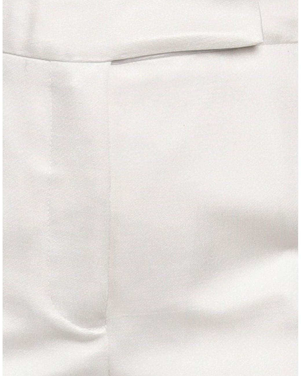 Sa Su Phi White Pants Wool, Silk