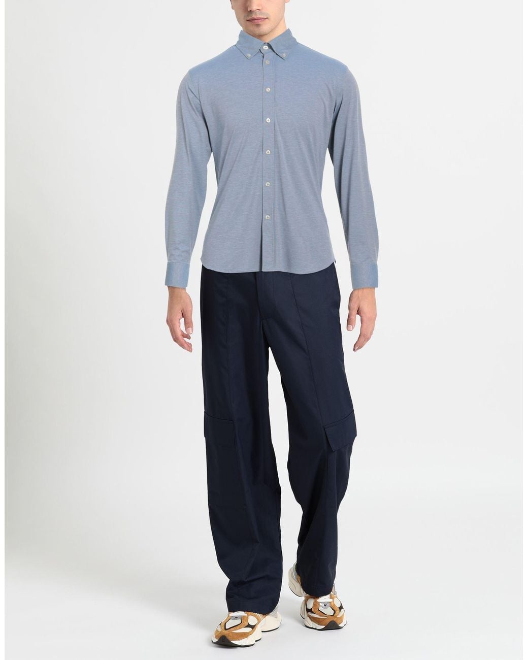 Rrd Blue Shirt Polyamide, Elastane for men