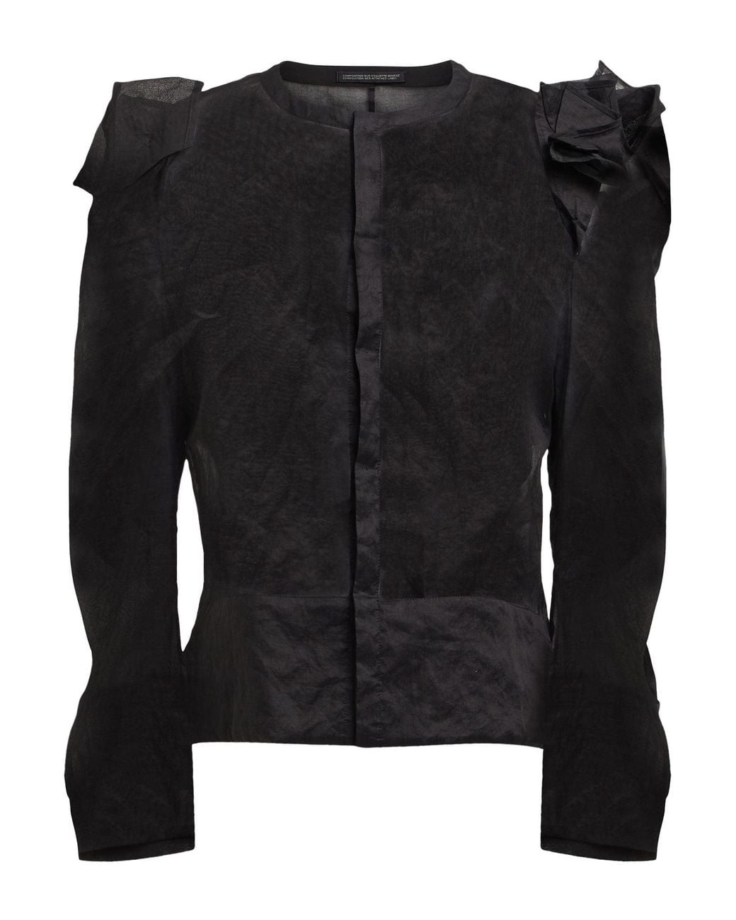 Yohji Yamamoto Black Shirt Cotton, Silk