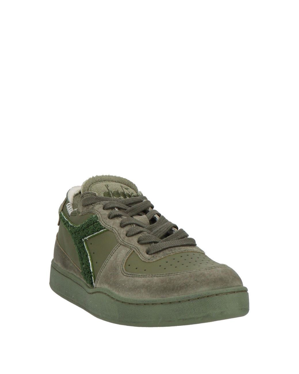 Diadora Green Military Sneakers Leather for men