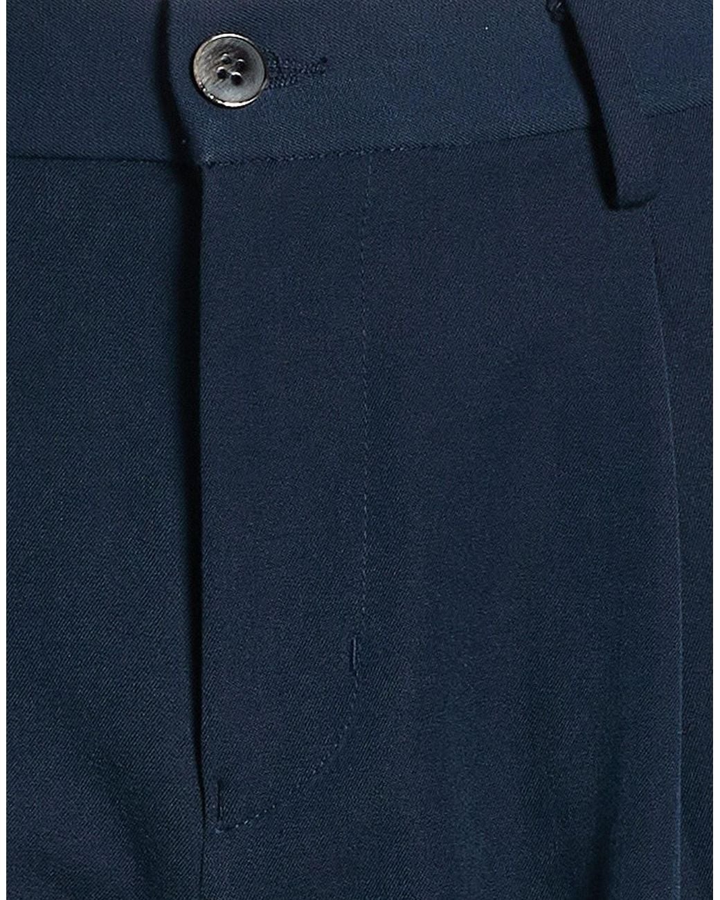 OVER/D Blue Pants Polyester, Viscose, Elastane for men