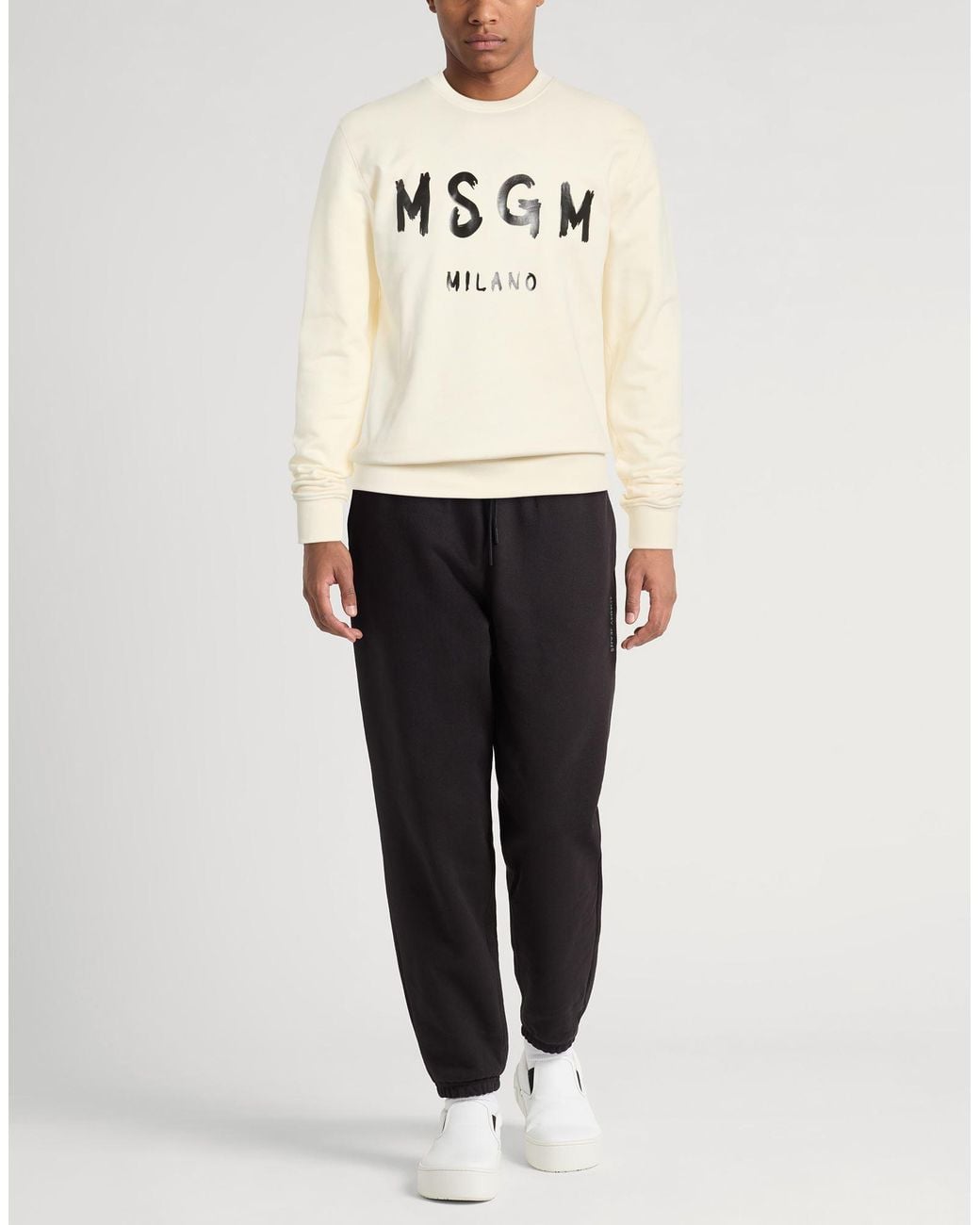 Felpa di MSGM in Natural da Uomo