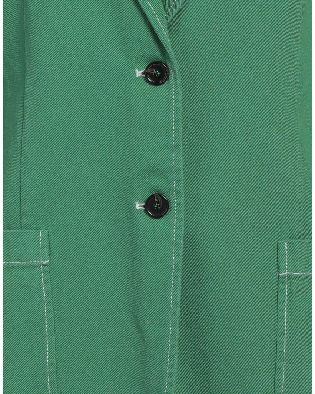 MSGM Green Blazer Cotton