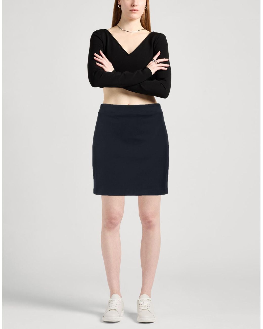La Petite Robe Di Chiara Boni Blue Mini Skirt Polyamide, Elastane