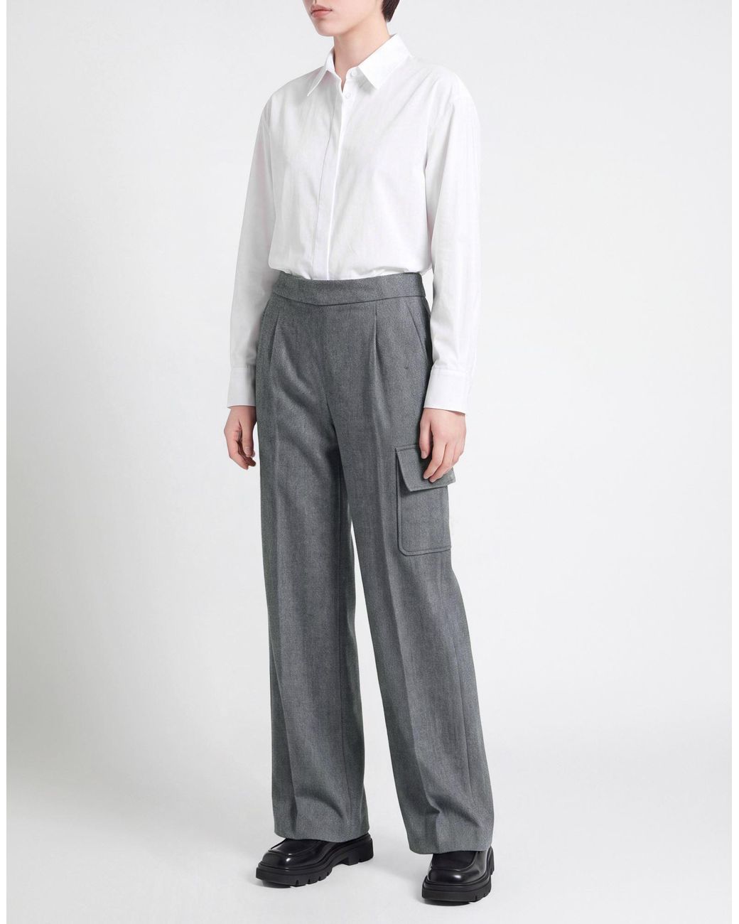 Moorer Gray Pants Virgin Wool, Cashmere, Elastane