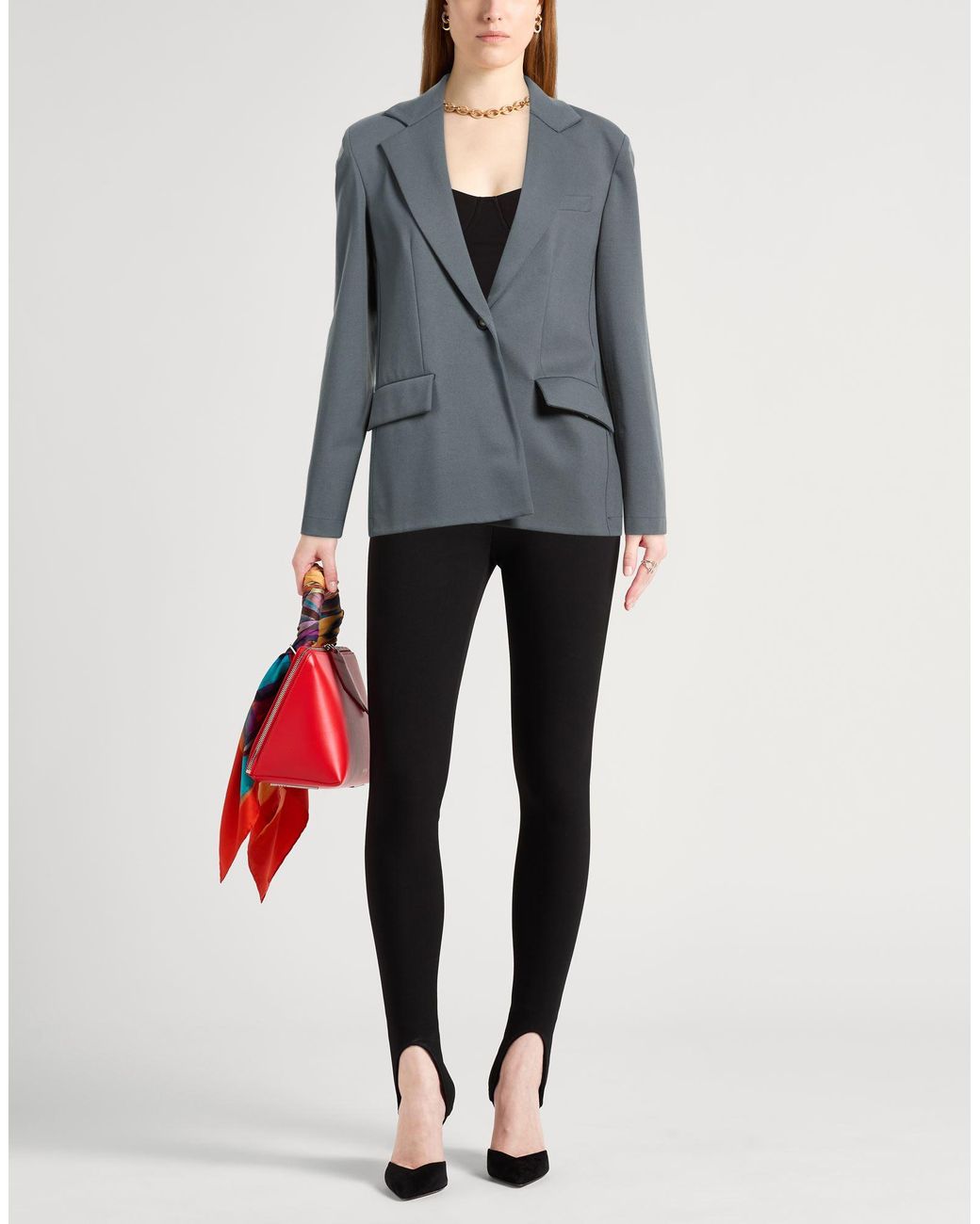 Harris Wharf London Gray Blazer Viscose, Polyamide, Elastane