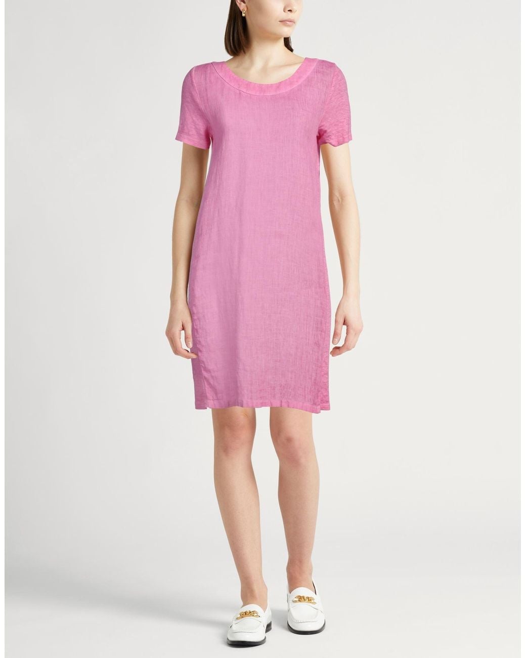 120% Lino Pink Mini Dress Linen