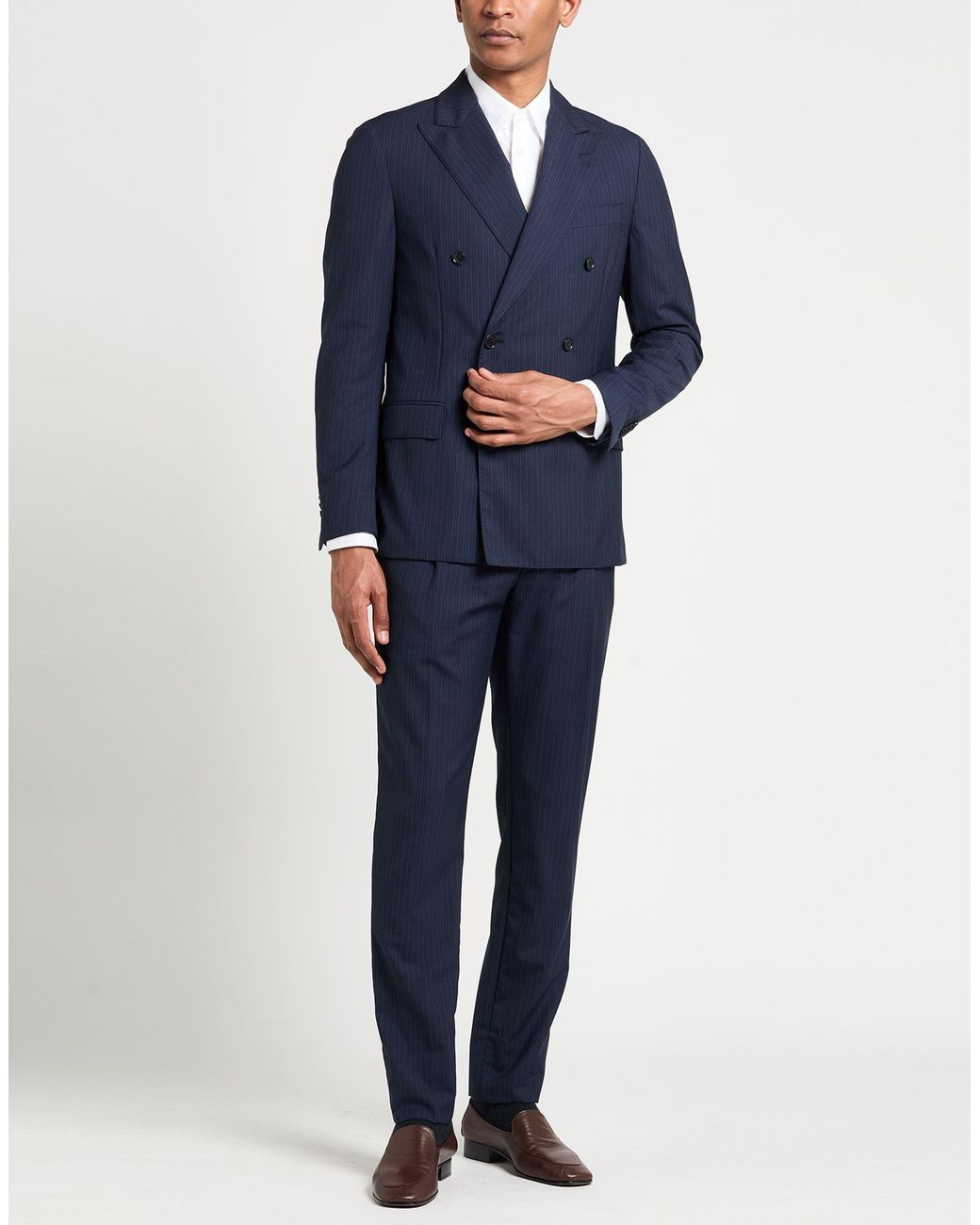 Lardini Blue Midnight Suit Wool for men