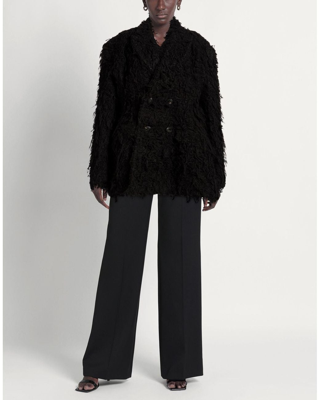 Quira Black Coat Wool, Acrylic, Polyester, Polyamide