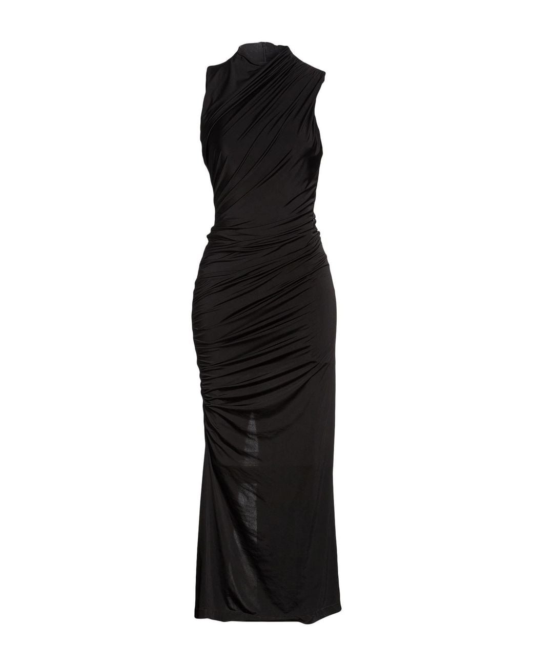 MARSĒM Black Maxi Dress Polyester, Elastic Fibres