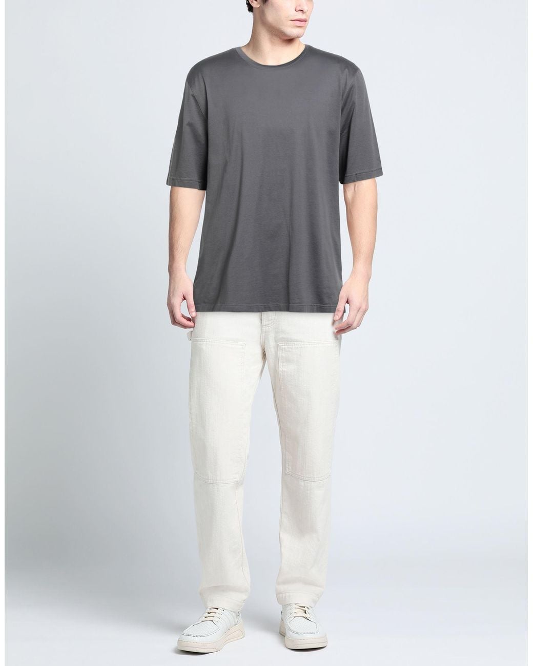 FILIPPO DE LAURENTIIS Gray T-Shirts for men