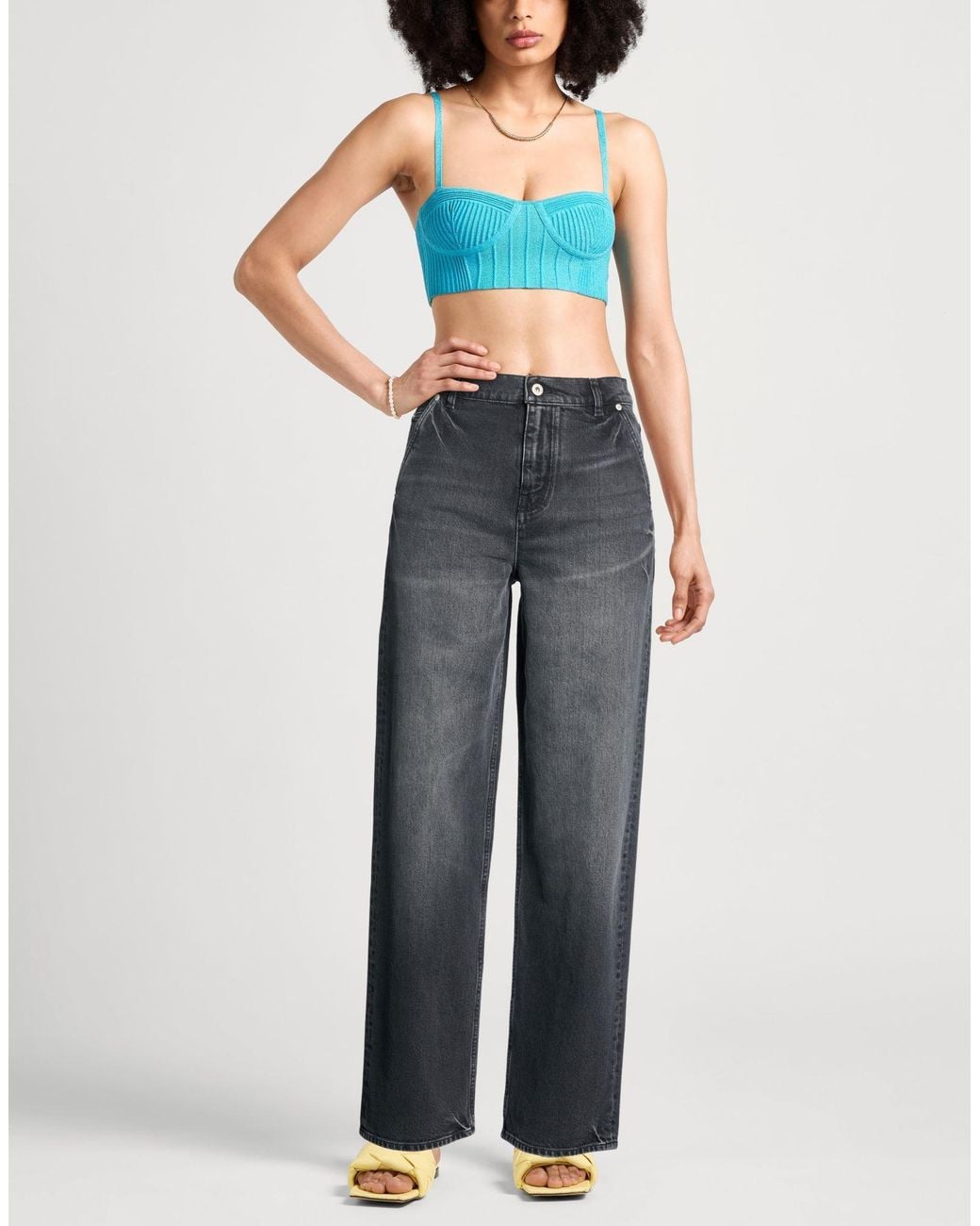 KENZO Gray Jeans Cotton, Elastane