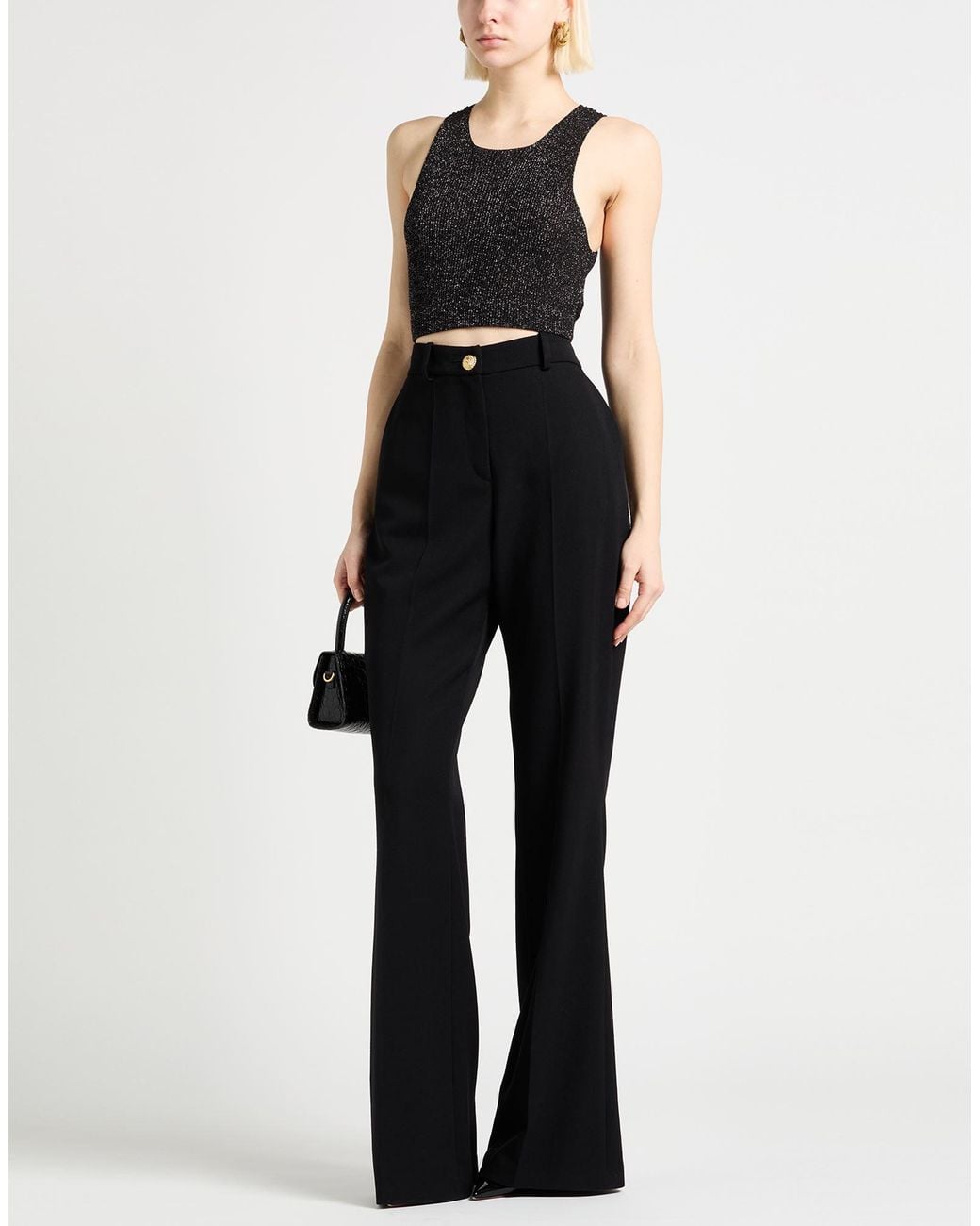 Lardini Black Top Viscose, Polyamide, Metallic Acrylic