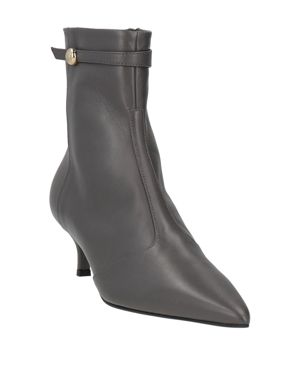 Furla Gray Charcoal Ankle Boots Leather