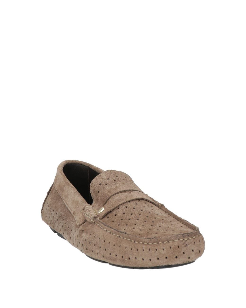 Baldinini Gray Khaki Loafers Leather for men