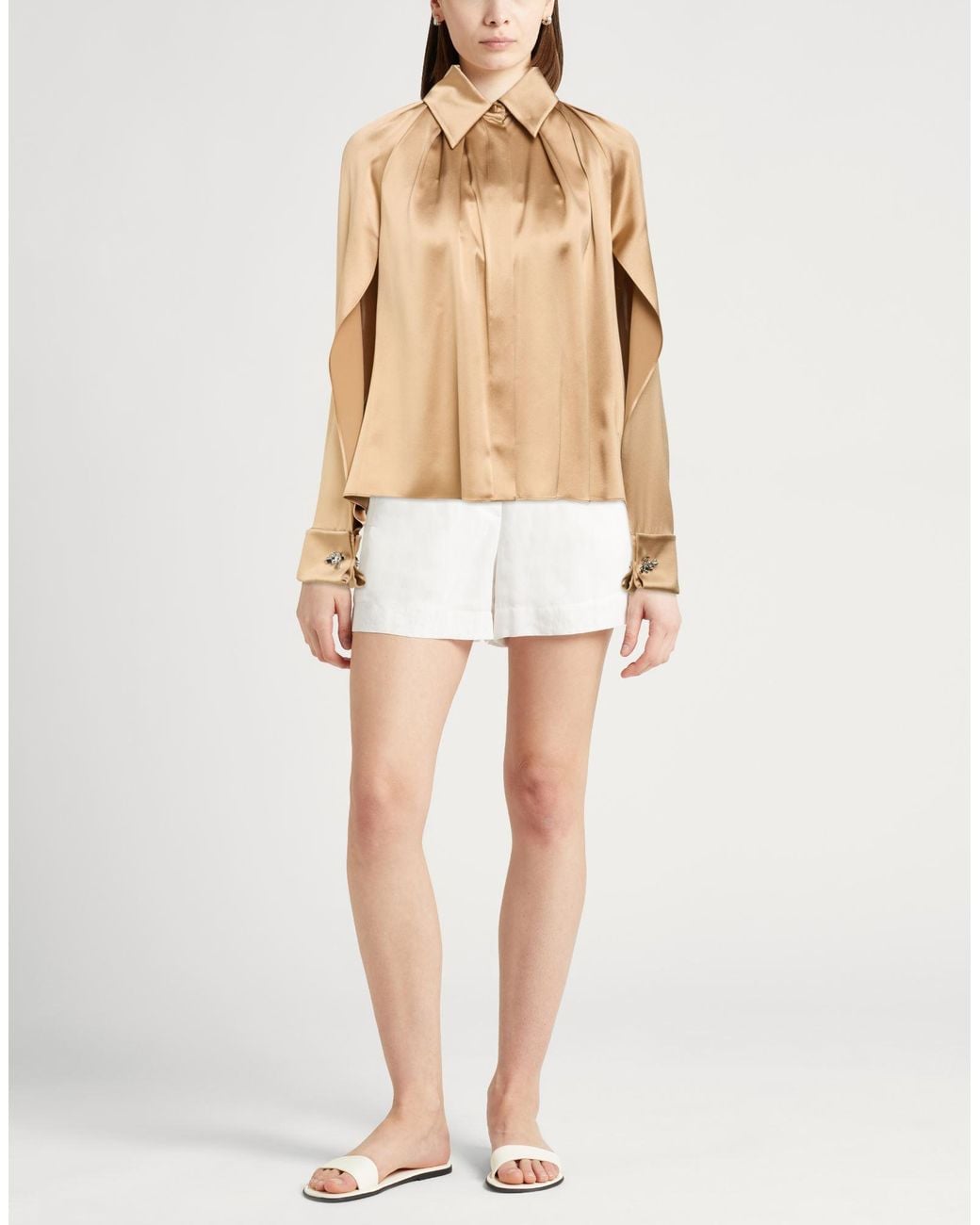 Max Mara Natural Sand Shirt Silk