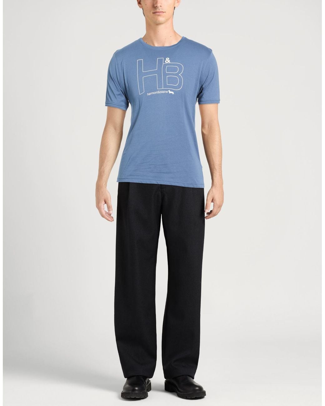 Harmont & Blaine Blue T-Shirt Cotton for men