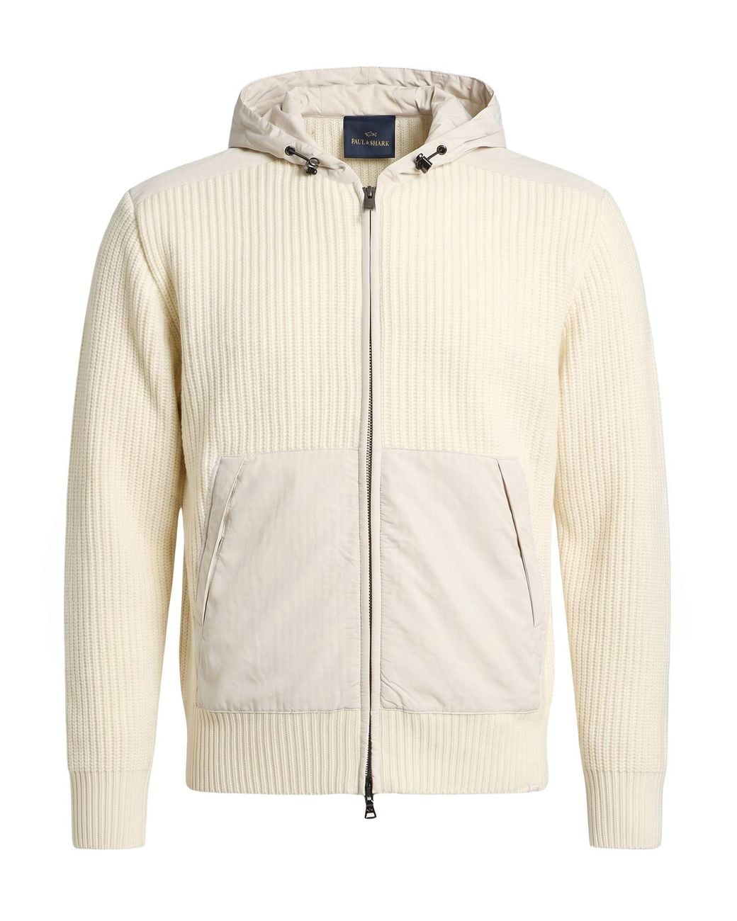 Paul & Shark White Cream Jacket Virgin Wool, Nylon for men