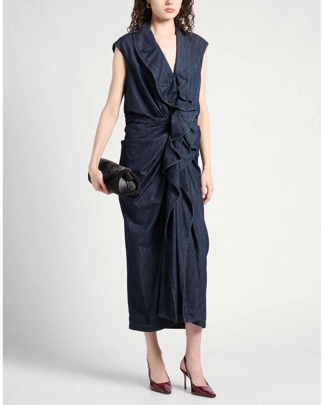 Dries Van Noten Blue Maxi Dress