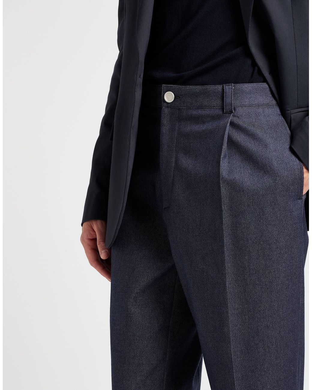 Dior Blue Pants Cotton, Cashmere, Polyamide, Elastane for men