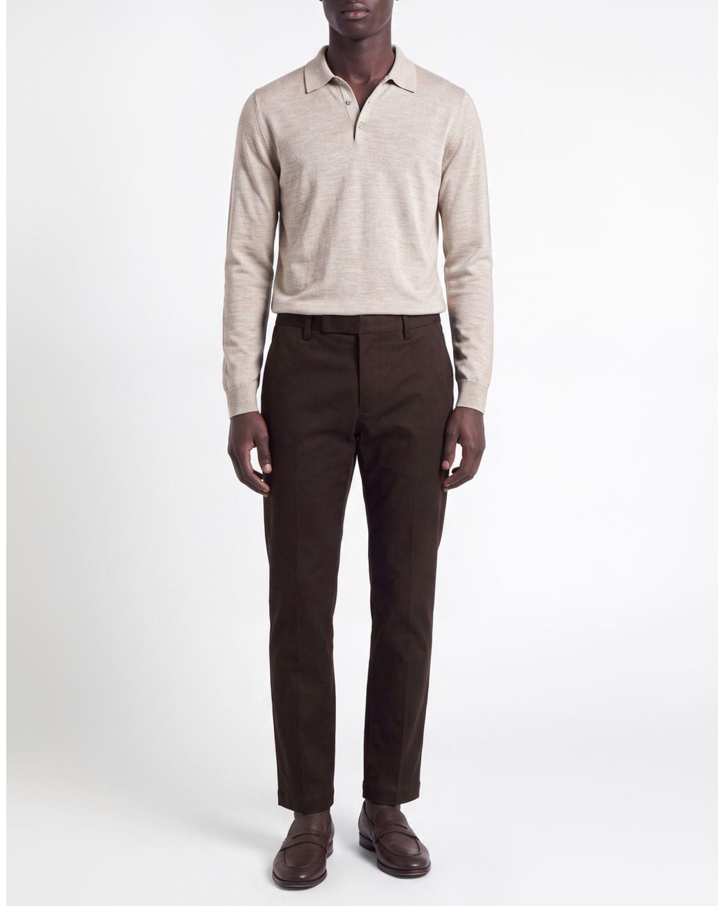 Entre Amis Black Dark Pants Cotton, Elastane for men